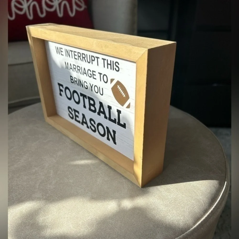 ✨NWT Fall Football 🏈 Season - pumpkin Spice decor wooden sign  plaque